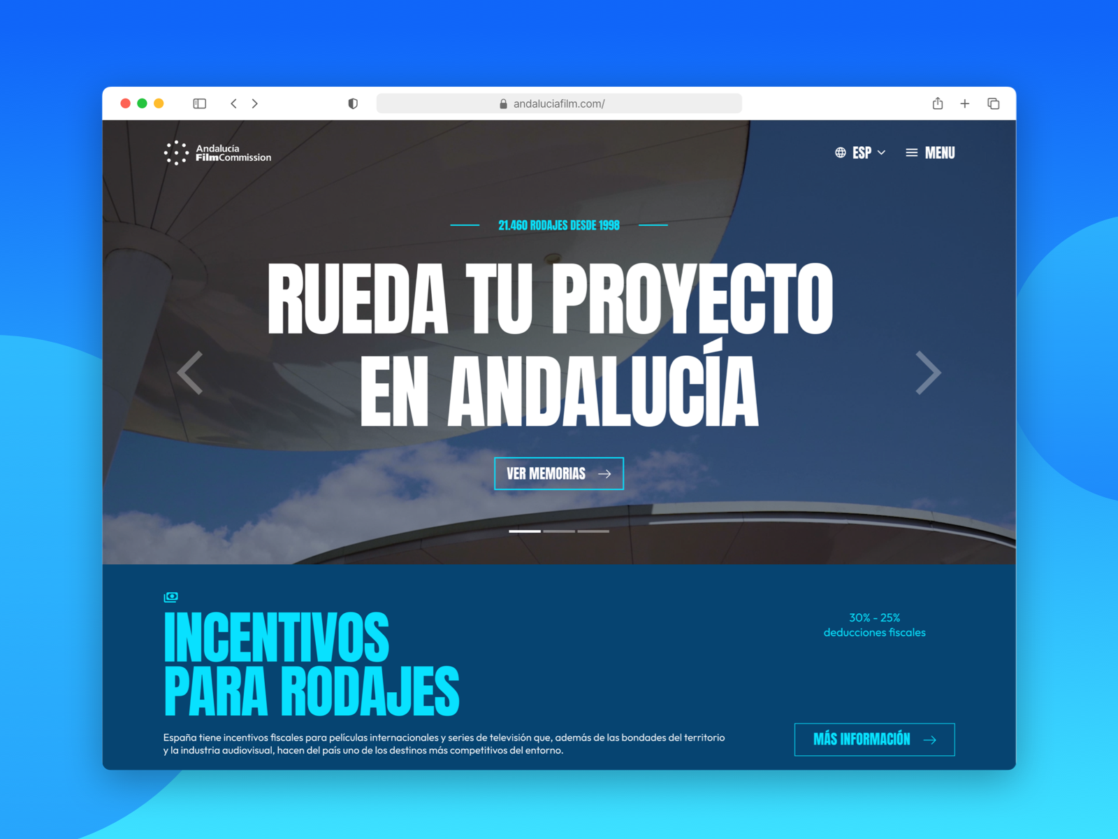 Andalucía Film Commission Website - Project Screenshot