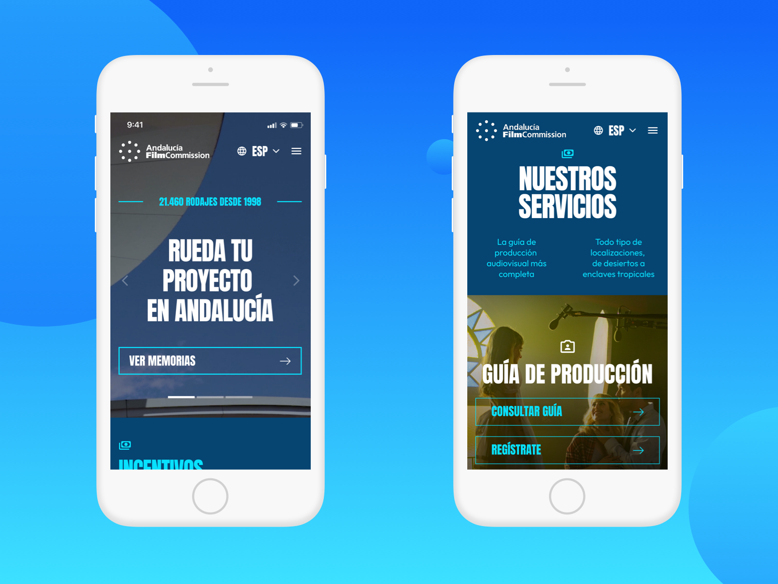 Andalucía Film Commission Website - Project Screenshot