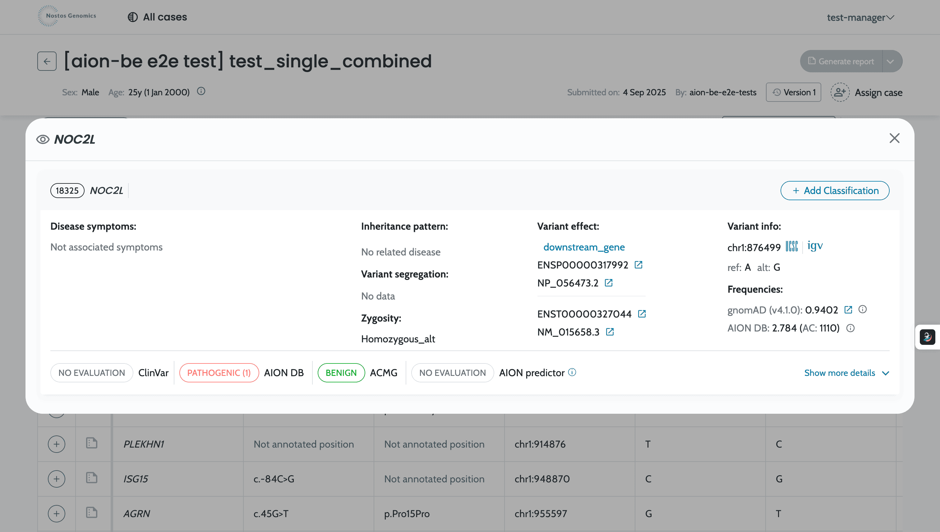 AION - Nostos Genomics - Project Screenshot