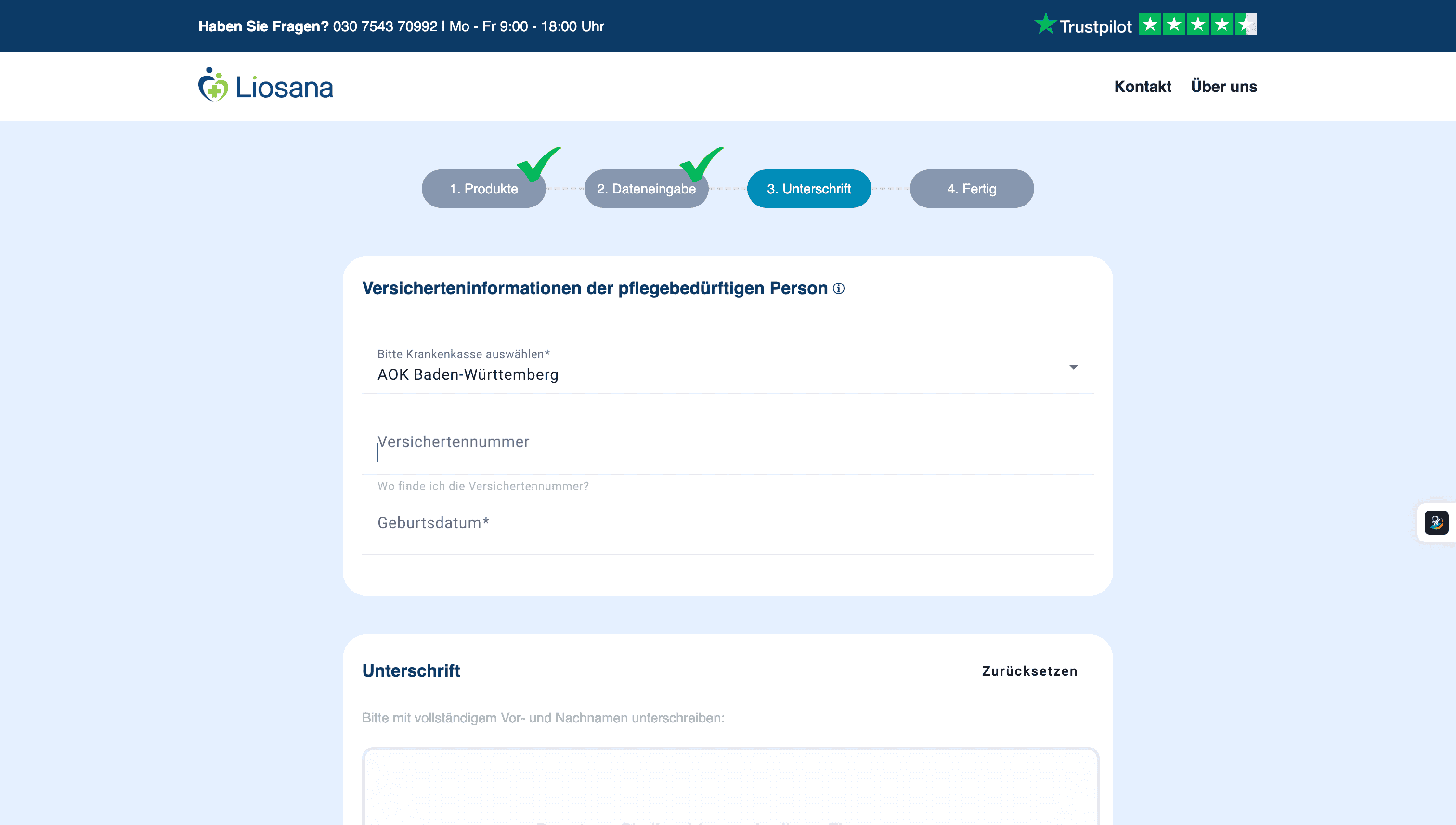 Liosana Care Supplies - Project Screenshot