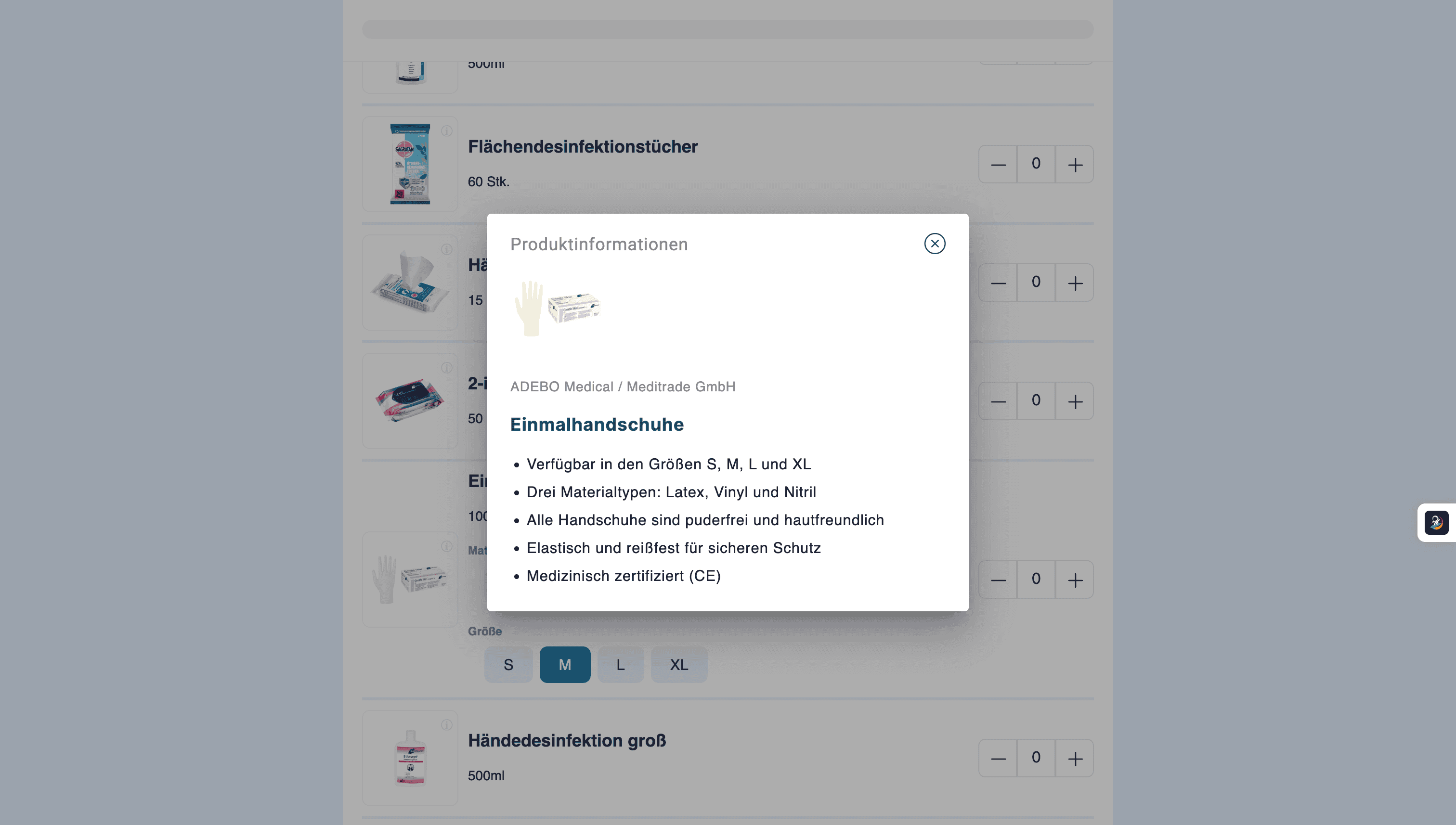 Liosana Care Supplies - Project Screenshot